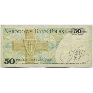Polska, PRL, 50 złotych 1986, seria EN, destrukt bez nadruku głównego