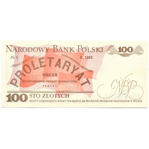 Polska, PRL, 100 złotych 1988, seria NM, destrukt przesunięta numeracja i data