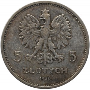 Polska, II RP, 5 złotych 1930, Sztandar, Warszawa