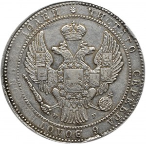 Mikołaj I, 1 1/2 rubla/10 złotych 1835 HG, szeroka korona, Petersburg