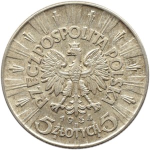 Polska, II RP, Józef Piłsudski, 5 złotych 1934, Warszawa