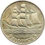 Polska, II RP, Żaglówka, 5 złotych 1936, Warszawa, Piękne!!