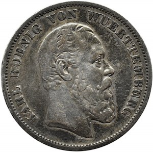 Niemcy, Badenia, Fryderyk, 5 marek 1876 G, Karlsruhe