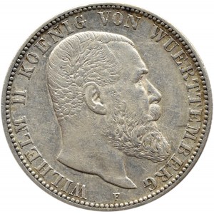 Niemcy, Wirtembergia, Wilhelm II, 2 marki 1904 F, Stuttgart