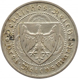Niemcy, Republika Weimarska, 3 marki 1930 A, Berlin, Vogelweide