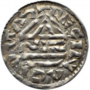 Niemcy, Henryk II, denar (985-995), mincerz Sigu, Ratyzbona