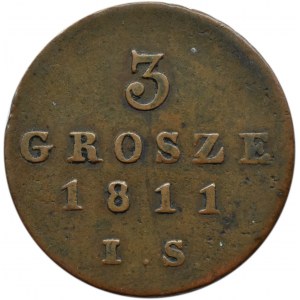 Księstwo Warszawskie, 3 grosze 1811 I.S., Warszawa