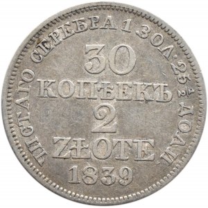 Mikołaj I, 30 kopiejek/2 złote 1839 MW, Warszawa