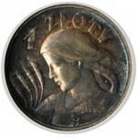 Polska, II RP, Kłosy, 1 złoty 1925, Londyn, GCN MS63