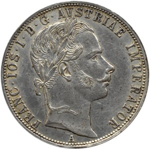 Austro-Węgry, Franciszek Józef I, 1 floren 1861 A, Wiedeń