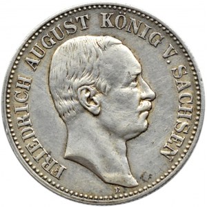 Niemcy, Saksonia, Fryderyk, 2 marki 1907 E, Muldenhütten