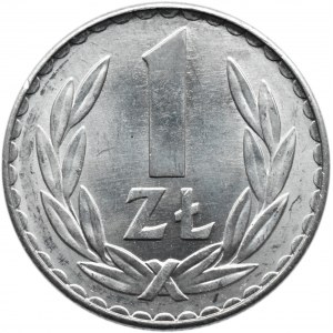 Polska, PRL, 1 złoty 1976 bez znaku, UNC