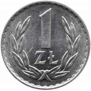 Polska, PRL, 1 złoty 1975 ze znakiem, Warszawa