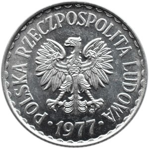 Polska, PRL, 1 złoty 1977, Warszawa