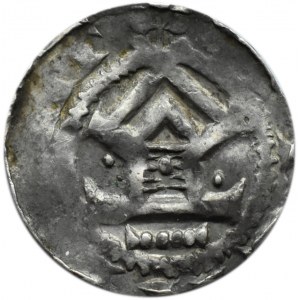 Niemcy, Otto III (983-1002),denar typu OAP, kapliczka