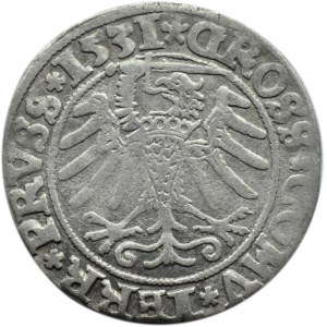 Zygmunt I Stary, grosz pruski 1531, Toruń, PRUS/PRUSS