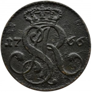 Stanisław A. Poniatowski, grosz 1766 G, pruskie fałszerstwo