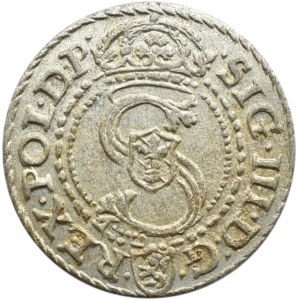 Zygmunt III Waza, szeląg 1592, Malbork, bardzo ładny