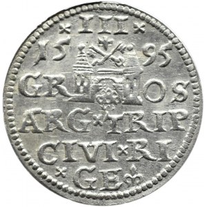 Zygmunt III Waza, trojak 1595, Ryga