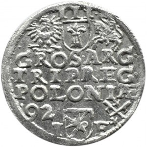 Zygmunt III Waza, trojak 1592, Poznań