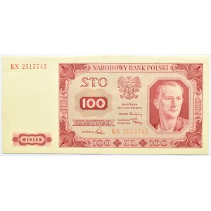 Polska, RP, 100 złotych 1948, seria KN, piękne