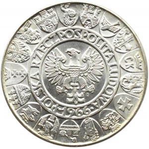 Polska, PRL, 100 złotych 1966, Mieszko i Dąbrówka, Warszawa, UNC