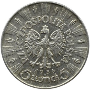 Polska, II RP, Józef Piłsudski, 5 złotych 1936, Warszawa