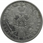 Rosja, Mikołaj I, 1 rubel 1854 HI, Petersburg, 7 pęczków w wieńcu
