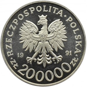 Polska, III RP, 200000 złotych 1991, Konstytucja, UNC