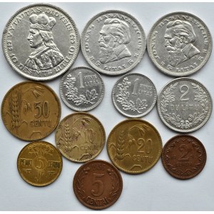 Litwa, lot 12 monet 1925-36, srebro