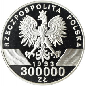 Polska, III RP, 300000 złotych 1993, Jaskółki, PCG PR69