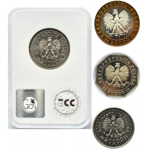 Polska, III RP, lot monet 1991-1994, Warszawa, UNC