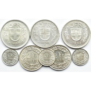 Szwajcaria, lot franków 1932-1967 B, Berno
