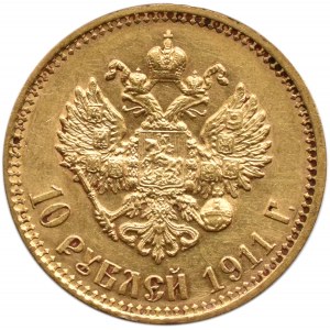 Rosja, Mikołaj II, 10 rubli 1911 , Petersburg