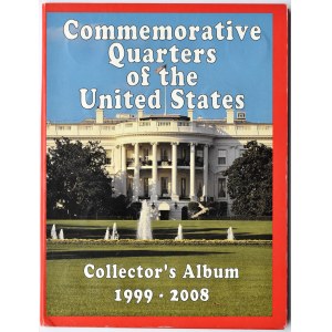 USA, zestaw okolicznościowych 25-centówek ze stanami 1999-2008 w klaserze, komplet