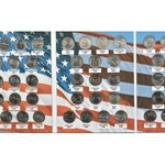 USA, zestaw okolicznościowych 25-centówek ze stanami 1999-2008 w klaserze, komplet