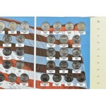 USA, zestaw okolicznościowych 25-centówek ze stanami 1999-2008 w klaserze, komplet