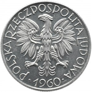 Polska, PRL, Rybak, 5 złotych 1960, Warszawa, proof-like