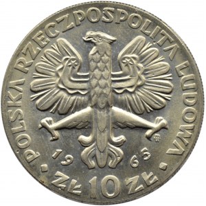 Polska, PRL, 10 złotych 1965, Nike, Warszawa, UNC