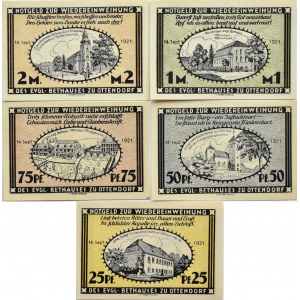 Ottendorf-Okrilla, lot 5 notgeldów 1921, komplet