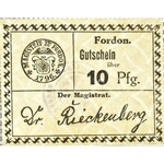 Fordon/Bydgoszcz, Gutschein 10 pfennig 1918, nowodruk, odmiana 1.