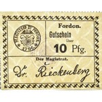 Fordon/Bydgoszcz, Gutschein 10 pfennig 1918, nowodruk, papier kremowy, odmiana 2.
