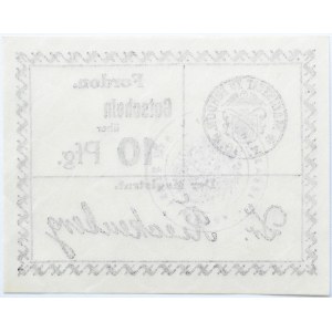 Fordon/Bydgoszcz, Gutschein 10 pfennig 1918, nowodruk, papier biały, odmiana 2.