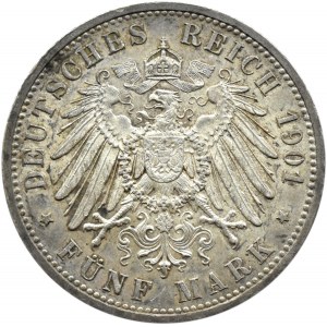 Niemcy, Prusy, Wilhelm II, 5 marek 1901 A, Berlin