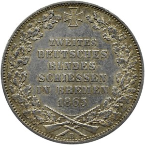 Niemcy, Brema, talar 1865 B, Hanower, zawody strzeleckie w Bremie