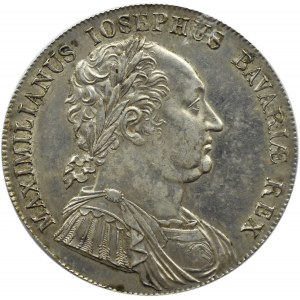 Niemcy, Bawaria, Maximilian Józef, talar 1818, Monachium, Konstytucja