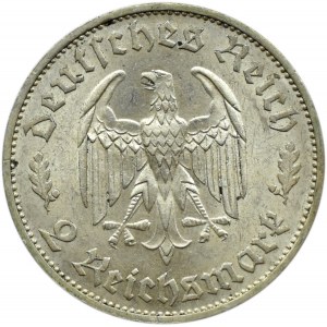 Niemcy, III Rzesza, F. Schiller, 2 marki 1934 F, Stuttgart