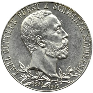 Niemcy, Schwarzburg-Sonderhausen, Günther, 2 marki 1905, Berlin, UNC