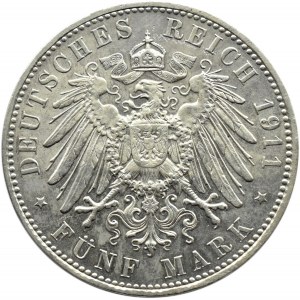Niemcy, Bawaria, Luitpold 5 marek 1911 D, Monachium