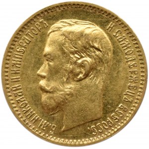 Rosja, Mikołaj II, 5 rubli 1902 AP, Petersburg